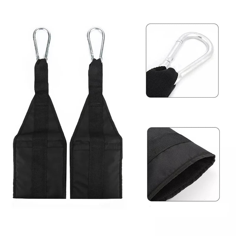 Fitness AB Sling Straps Suspension Rip-Resistant Heavy Duty Pair for Pull Up Bar Hanging Leg Raiser Home Gym Fitness Equipment